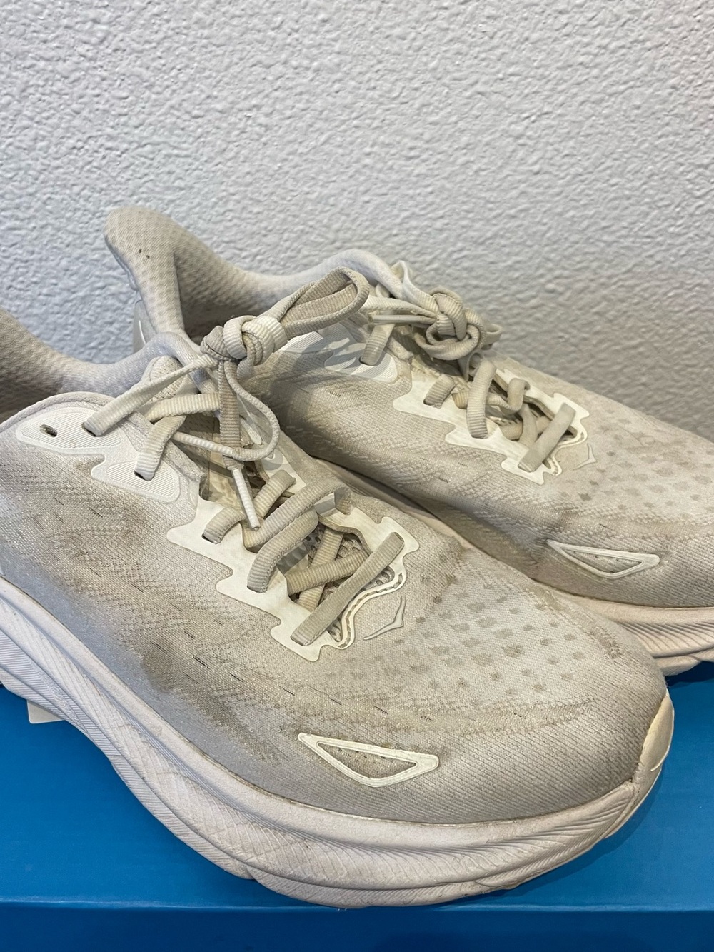 Hoka One One Women's Beige/Off-White Running Sneakers